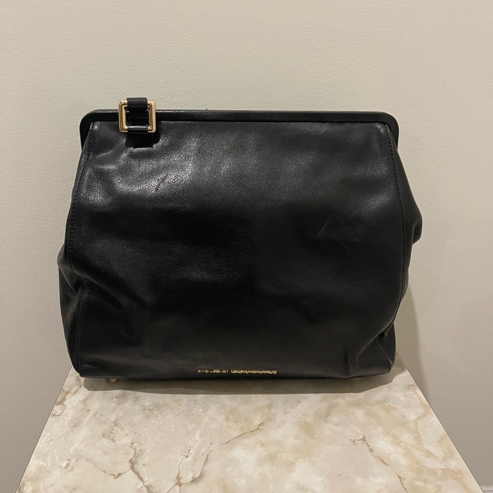 JUICY COUTURE  BLACK LEATHER SHOULDER BAG
